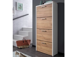 Botník Fulda, bílý/medový dub, výška 152 cm