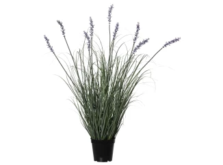 Umělá květina Levandule v květináči 80 cm, fialová