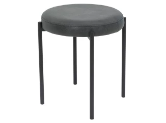 Stolička Sammy, antracitová látka ve vintage optice kůže