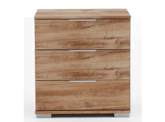 Noční stolek Easy Plus, 3 zásuvky, dub prkenný