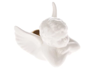 Svícen Anděl, bílý porcelán