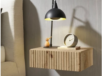 Nástěnný noční stolek s 1 zásuvkou Taboni, dub artisan