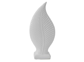 Dekorace list 38 cm, bílá
