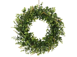 Umělý věnec Eukalyptus 40 cm, zelený