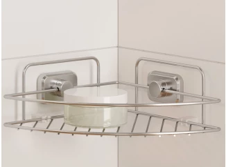 Rohová koupelnová polička Reflex Luxy 1, chrometherm