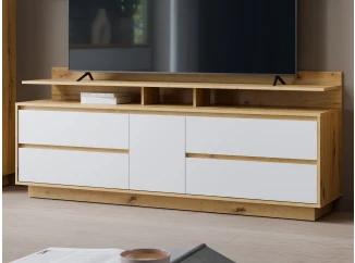 TV skříňka Foggia 188 cm, dub artisan/bílá