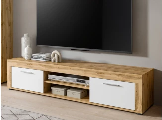 TV skříňka Jana, 160 cm, dub wotan/bílá