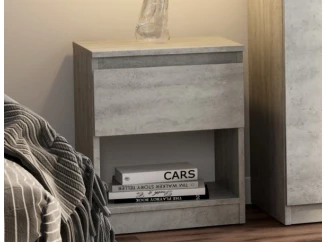 Skříňka/noční stolek Carlos 40 cm, šedý beton