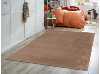 Koberec Laza 80x150 cm, hnědý, imitace králičí kožešiny