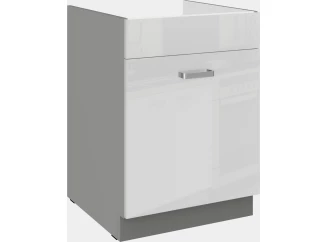 Kuchyňská dřezová skříňka Bianka 60ZL, 60 cm, bílý lesk