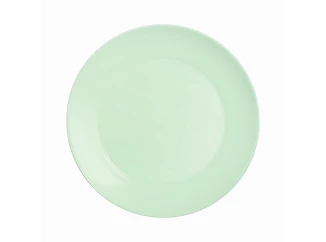 Mělký talíř Apy 25 cm, zelené opálové sklo