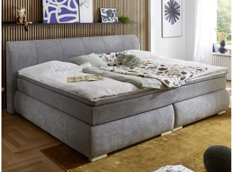 Velká rodinná postel boxspring Cody 240x200 cm, holubí šedá látka