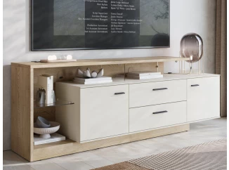TV stolek Meolo, 191,5 cm, dub cremona/béžový kašmír