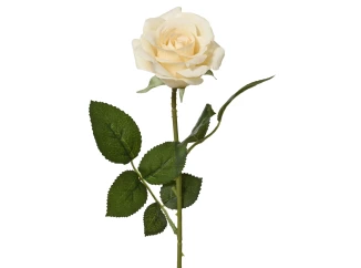 Umělá květina Růže 55 cm, krémová