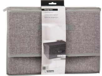 Úložný box s víkem Homestyling 39x29 cm, šedý