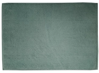 Koupelnová předložka Ocean, BIO bavlna, tmavě zelená, 50x70 cm