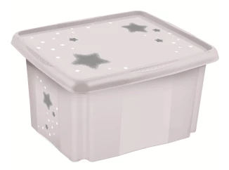 Úložný box Hvězdy 30 l, šedý