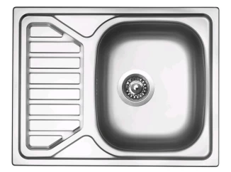 Nerezový dřez s odkapem Sinks Okio 650 V, matný