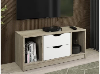 TV stolek Sten 100 cm, dub sonoma/bílý
