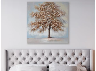 Ručně malovaný obraz Strom života 100x100 cm, výrazná struktura