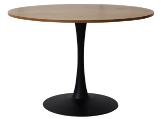 Kulatý jídelní stůl Ronduel, 110 cm, černý/dub