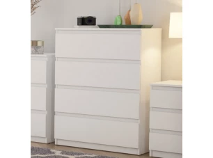 Komoda se 4 zásuvkami Carlos, bílá, 75 cm
