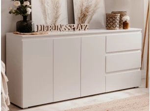 Široká komoda se zásuvkami Image 179 cm, bílá