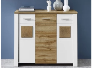 Úložná skříňka Materio, dub/bílá