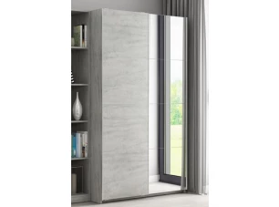 Šatní skříň Carlos 125 cm, šedý beton