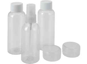 Sada cestovních lahví s taškou 5 ks, plast