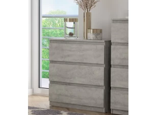 Zásuvková komoda Carlos 75 cm, šedý beton