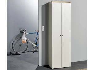 Předsíňová šatní skříň Lime 60 cm, béžová kašmír/dub evoke