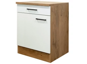 Dolní kuchyňská skříňka Avila US60, dub lancelot/krémová, šířka 60 cm