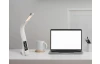 Stolní LED lampa Sophie, bílá s hodinami