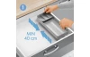 Organizér na příbory UniFit 40-49 cm, šedý