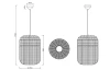 Lustr Runa, sisal/kov