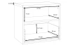 Noční stolek Dalate 50 cm, dub catania/černý