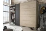 Šatní skříň Brüssel, 250 cm, kamenný dub/šedá