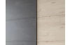 Šatní skříň Brüssel, 250 cm, kamenný dub/šedá