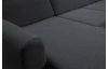 Sedací souprava Mistic, černá látka, tvar U