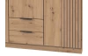 Šatní skříň Lübeck, 135 cm, dub artisan/optika lamel