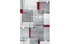 Koberec Thales 160x220 cm, šedo-červený