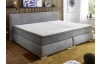 Velká rodinná postel boxspring Cody 240x200 cm, holubí šedá látka