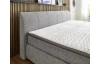 Velká rodinná postel boxspring Cody 240x200 cm, holubí šedá látka