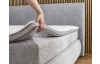 Velká rodinná postel boxspring Cody 240x200 cm, holubí šedá látka
