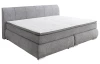 Velká rodinná postel boxspring Cody 240x200 cm, holubí šedá látka