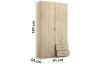 Šatní skříň Case, 91 cm, dub sonoma
