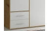Šatní skříň Valencia, 206 cm, dub artisan/bílá