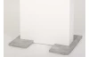 Jídelní stůl Britt 110x69 cm, šedý beton/bílý