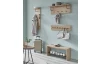 Nástěnný šatní panel Parma, šířka 80 cm, dub/černý